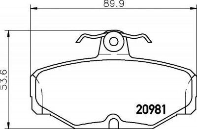 HELLA PAGID 8db355017621 -  Комплект тормозных колодок, дисковый тормоз